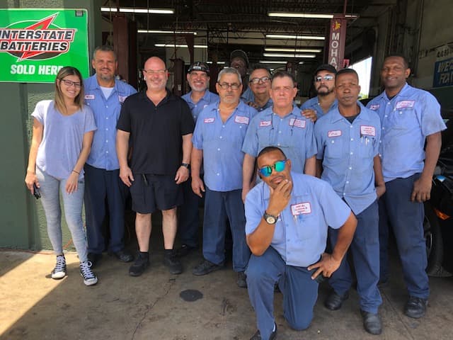The AA Air Conditioning & Radiators team at the shop in Miami